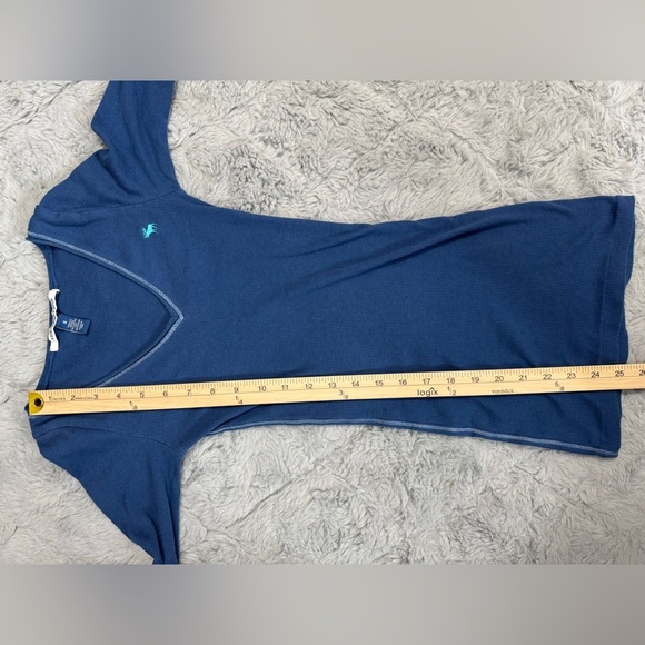 Y2K Abercrombie thermal v neck top small blue layering Bella Swan Elena TVD - Picture 7 of 10